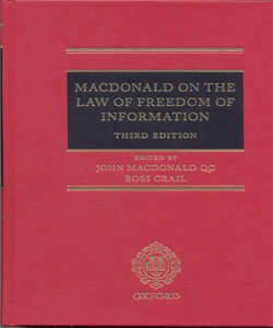 Macdonald on the Law of Freedom of Information 3Ed.