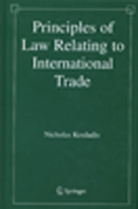 Principles of Law Relating to International Trade
