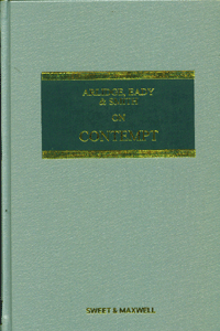 Arlidge, Eady & Smith on Contempt (4th Ed)