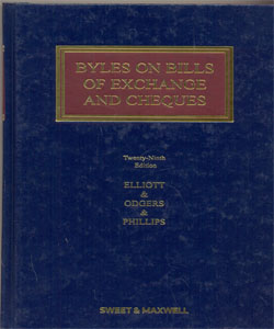 Byles on Bills of Exchange and Cheques (29th Ed)