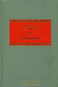 Arlidge ,Eady and Smith on Contempt