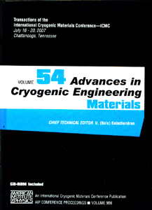Advances in Cryogenic Engineering, Volume 54