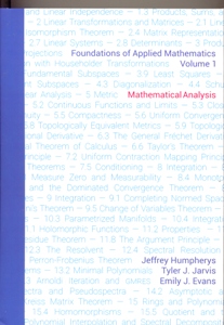 Foundations of Applied Mathematics, Volume 1: Mathematical Analysis